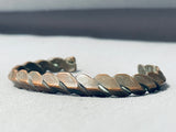 Distinctive Vintage Native American Navajo Handcarved Copper Twisted Bracelet-Nativo Arts