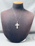 Exquisite Vintage Native American Navajo Cross Turquoise Sterling Silver Necklace-Nativo Arts