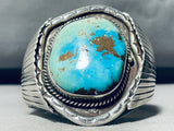 Cripple Creek Turquoise!! Vintage Native American Navajo Sterling Silver Bracelet-Nativo Arts