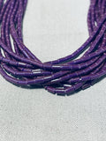Gorgy!! Native American Navajo Purple Sugilite Sterling Silver Necklace!-Nativo Arts