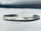 Stacker! Vintage Native American Navajo Sterling Silver Sun Bracelet-Nativo Arts