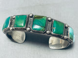 Native American Tremendous Vintage Cerrillos Turquoise Sterling Silver Bracelet-Nativo Arts