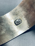 Spellbinding Vintage Native American Navajo Sterling Silver Bracelet Signed Linda Marble-Nativo Arts