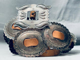 Early 1900's Vintage Native American Navajo 1st Phase Sterling Silver Concho Belt Old-Nativo Arts