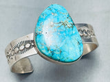 One Of The Best Vintage Native American Navajo Spiderweb Turquoise Sterling Silver Bracelet-Nativo Arts