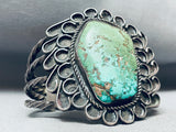 Best Heavy Coil Early Vintage Native American Navajo Royston Turquoise Sterling Silver Bracelet-Nativo Arts