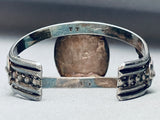 One Of The Best Vintage Native American Navajo Domed Onyx Sterling Silver Bracelet-Nativo Arts