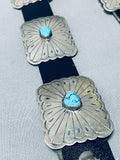 322 Gram Signed Vintage Native American Navajo Turquoise Sterling Silver Concho Belt-Nativo Arts