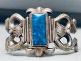 Important Harry Morgan Vintage Native American Navajo Lapis Sterling Silver Bracelet Cuff-Nativo Arts