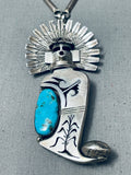 Nelson Morton Magnificent Pilot Mountain Turquoise Sterling Silver Necklace-Nativo Arts