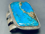 231 Grams!! Vintage Native American Navajo Turquoise Sterling Silver Bracelet-Nativo Arts