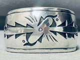 One Of The Most Unique Rounded Swirl Sterling Silver Vintage Native American Navajo Bracelet-Nativo Arts