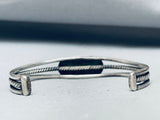 Important Lander Blue Turquoise Vintage Native American Navajo Sterling Silver Bracelet-Nativo Arts