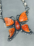 Best Vintage Native American Navajo Butterfly Opal Sterling Silver Necklace-Nativo Arts