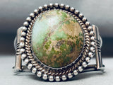 One Of The Best Vintage Native American Navajo Carico Lake Turquoise Sterling Silver Bracelet-Nativo Arts