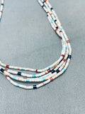 Delicate Vintage Santo Domingo Turquoise Heishi Sterling Silver Necklace-Nativo Arts