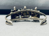 Intricate Turtles!! Vintage Native American Navajo Turquoise Sterling Silver Inlay Bracelet-Nativo Arts