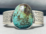 Stunning Vintage Native American Navajo Giant Spiderweb Turquoise Sterling Silver Bracelet-Nativo Arts