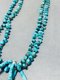 Brilliant Native American Navajo Blue Gem Turquoise Jacla Shell Heishi Necklace-Nativo Arts