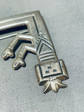 Fascinating Vintage Native American Navajo Sterling Silver Kachina Pin/ Pendant Signed-Nativo Arts
