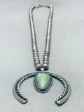 Tremendous Vintage Native American Navajo Royston Turquoise Sterling Silver Necklace-Nativo Arts