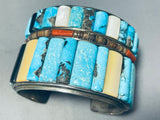 7 Inch Wrist Vintage Native American Navajo Morenci Turquoise Sterling Silver Bracelet-Nativo Arts