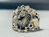 Unique Native American Navajo Sterling Silver Horse Ring-Nativo Arts