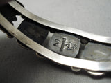 Superior Vintage Native American Navajo Natural Royston Turquoise Sterling Silver Bracelet Old-Nativo Arts