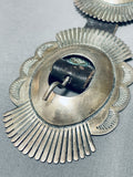 Hand Tooled Stunning Vintage Native American Navajo Turquoise Sterling Silver Concho Belt-Nativo Arts