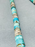 Outstanding Vintage Native American Navajo Royston Kingman Turquoise Shell Necklace-Nativo Arts