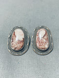 Mike Smith Vintage Native American Navajo Sterling Silver Earrings-Nativo Arts