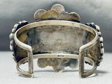 Outstanding Vintage Native American Navajo Turquoise Cluster Sterling Silver Bracelet-Nativo Arts