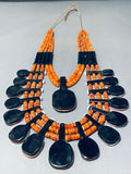 Native American Best Massive Santo Domingo Spiny Oyster Inlaid Authentic Necklace-Nativo Arts