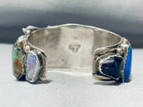 Chunky Charoite Vintage Native American Navajo Turquoise Sterling Silver Bracelet-Nativo Arts
