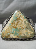 One Of Best Vintage Native American Navajo Triangle Royston Turquoise Sterling Silver Bracelet-Nativo Arts