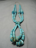 Best Vintage Navajo #8 Heishi Turquoise Native American Necklace Old-Nativo Arts