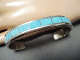 Native American Thick Sturdy Zuni Natural Sterling Silver Bracelet Cuff-Nativo Arts