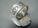 Signed Vintage Native American Navajo Royston Turquoise Sterling Silver Ring-Nativo Arts