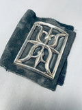 Powerful Vintage Native American Navajo Sterling Silver Bowguard Ketoh Bracelet Old-Nativo Arts