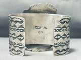 Monumental Native American Navajo #8 Turquoise Mine Sterling Silver Bracelet Signed-Nativo Arts