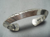Authentic Vintage Native American Navajo Orville Tsinnie Sterling Silver Bracelet-Nativo Arts