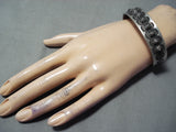 Deep Shell Eddy Smith Native American Navajo Sterling Silver Bracelet-Nativo Arts