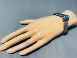 Extrremely Rare Mine Turquoise Vintage Native American Navajo Sterling Silver Bracelet-Nativo Arts