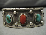 Impressive Vintage Native American Navajo Royston Turquoise Sterling Silver Bracelet-Nativo Arts