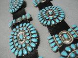 Rare Vintage Native American Navajo Victor Moses Begay Turquoise Sterling Silver Concho Belt-Nativo Arts