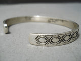 Authentic Murphey Platero Vintage Native American Navajo Turquoise Sterling Silver Bracelet-Nativo Arts
