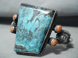 Native American Most Unique Rare Blue Diamond Turquoise Sterling Silver Bracelet-Nativo Arts