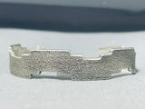 Pueblo Vintage Native American Navajo Geomtric Sterling Silver Bracelet-Nativo Arts