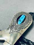 Cowboy Boot!! Vintage Native American Navajo Turquoise Sterling Silver Bolo Tie-Nativo Arts