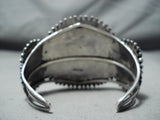 Native American One Of The Best Vintage Znavajo Turquoise Sterling Sluster Bracelet Old-Nativo Arts